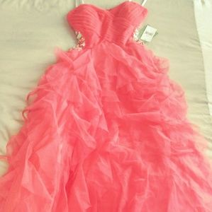 Masquerade pink prom dress